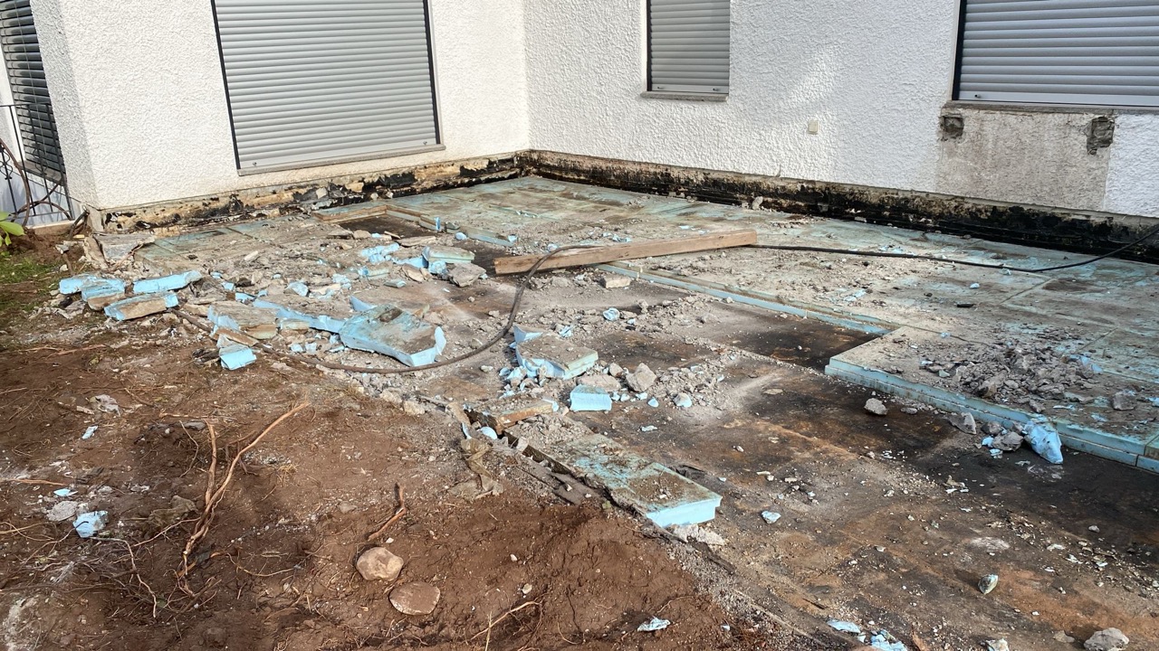 Wohnbau Kraus EFH Poolsanierung, Neugestaltung Außenanlagen Vorher 10